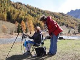 art paining courses french alps