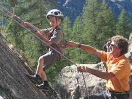 climbing for kids french alps