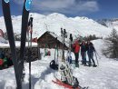 snowshoeing to refuge