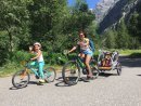 Family bike ride at Ailefroide