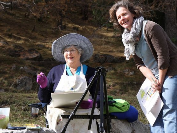 Painting courses with Dawn Pretty in the French Alps