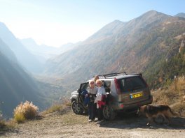 Col du Poustele in car