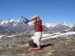 yoga in the mountains